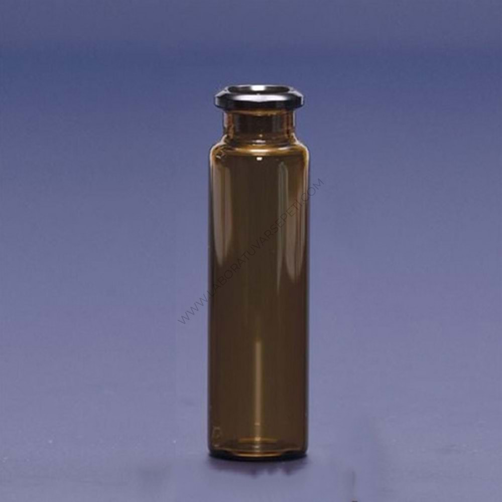 Vial - Crimp Kapak - N20 - 22,5x54,5 mm - 10 ml - Amber 100 lü Pkt