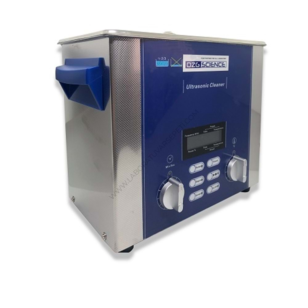 Ultrasonik Banyo - 37Khz - 6L Digital - Degas-sweep-Pulse kapak sepet dahil